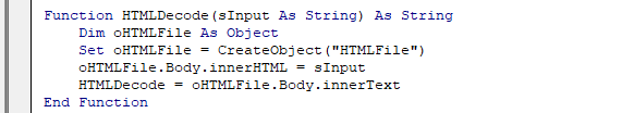 HTMLDecode