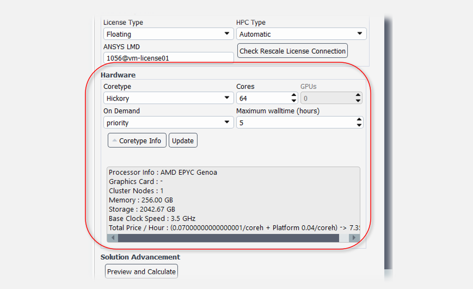 Hardware settings