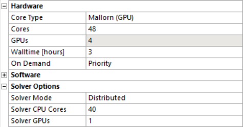 Limit hardware in solver options